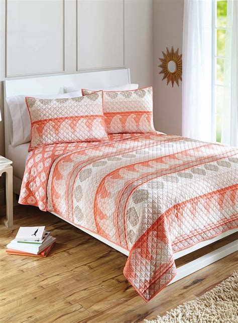 Better Homes And Gardens Paisley Stripe Quilt Striped Quilt Better