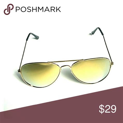 Rose Gold Mirror Aviator Sunglasses Gold Mirrored Aviator Sunglasses