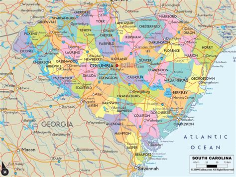 South Carolina County Map Printable Free Printable Maps