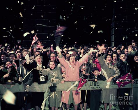 Civilians Shouting And Waving Flags Photograph By Bettmann Fine Art