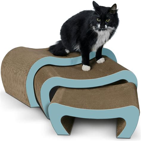 Paws And Pals Cat Scratcher Lounge Corrugated Cardboard With Catnip