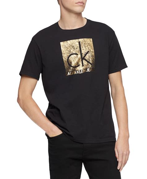 Calvin Klein Jeans Men S Quilted Institutional Logo T Shirt Black L Ebay
