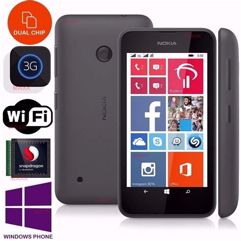 Nokia lumia 530 dành cho những người yêu thích một chiếc smartphone chạy windows phone mượt mà, có hai sim tiện lợi và camera xuất sắc. Smartphone Celular Nokia Lumia 530 Dual Chip Windows Phone ...