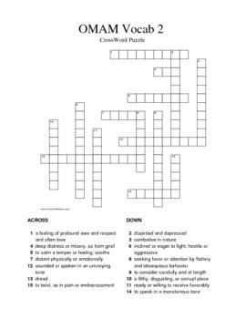 New crossword puzzles are published daily and we have over 20 different crossword puzzles for you to solve. Of Mice and Men 2 Vocabulary Crossword Puzzle (Steinbeck ...
