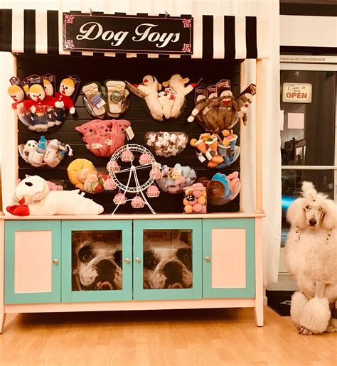 Dog toy display pet boutique display at Bow Wow Beauty Shoppe San Diego