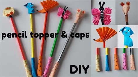 Pencil Toppers Diy Pen Toppers With Paper Pencil Cap With Paper