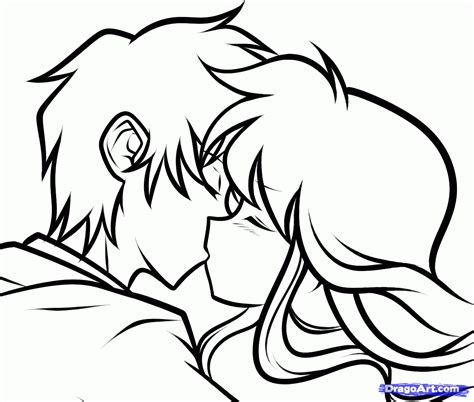 Anime Kissing Coloring Pages At Free Printable Colorings Pages To Print And Color