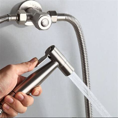 304 Stainless Steel Spray Shower Head Flushing Portable Bidet Faucet