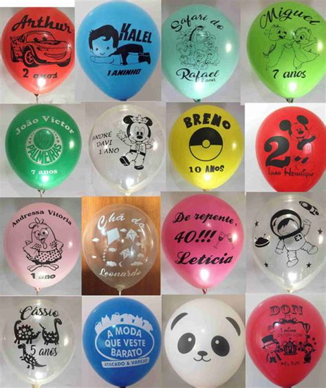 30 Bexiga Balão Personalizados Para Festa Elo7