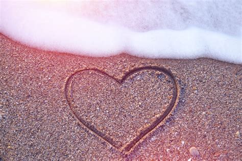 Sand Heart Romantic Moment On The Beach By Marielennadenisa