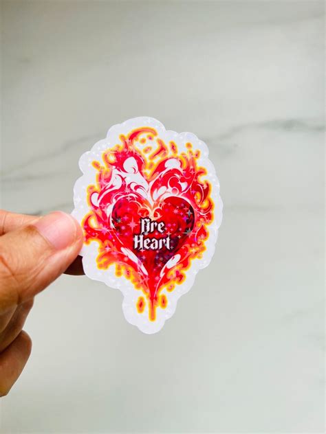 Throne Of Glass Holographic Sticker Fireheart Tog Hydroflask Etsy