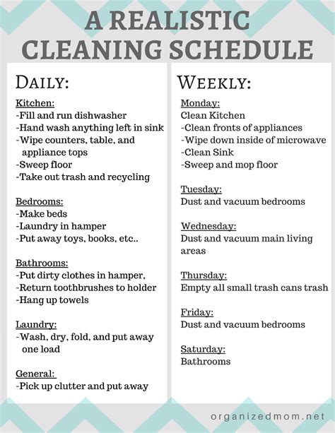 realistic cleaning chart 2 house cleaning tips cleaning hacks cleaning schedule