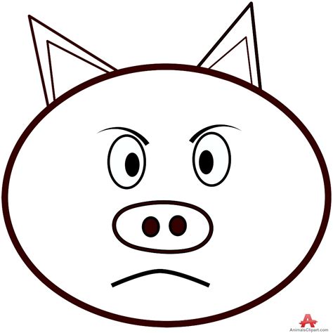 Pig Face Outline Clipart Free Design Download Wikiclipart