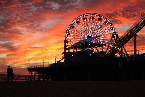 The Most Beautiful Sunset Ever At Santa Monica Pier Ca Pics