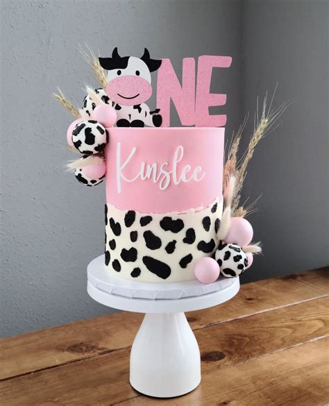Cowgirl Birthday Cakes Cow Birthday Cake Cow Print Birthday Rodeo Birthday Parties 1st