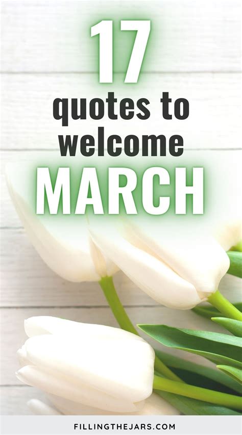 17 Best Month Of March Quotes Filling The Jars Month Of March