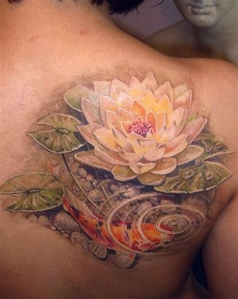 Beautiful White Colored Lotus Flower Tattoo The White Lotus Is The
