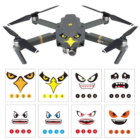 Buy 8 Sets Cool Cartoon Camera Drone Decals Skin