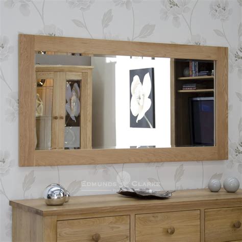 Solid Oak Wall Mirror 150x75 Edmunds And Clarke Furniture Ltd