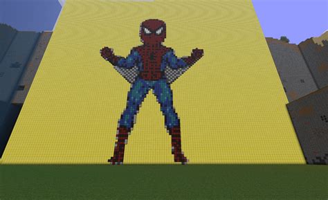 Pixel Art Spiderman Minecraft Map