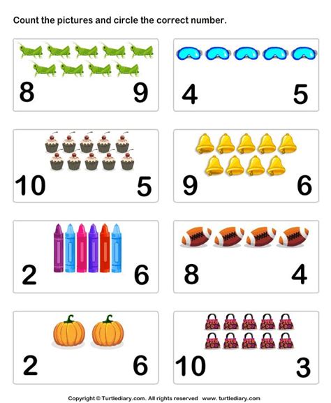 Download And Print Turtle Diarys Count Pictures Up To Ten Worksheet