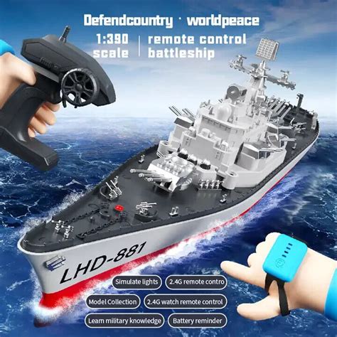 RC Speed Destroyer Battle Ship Boat Dual Motors 2 4G Remote Control