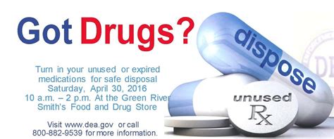 Unwanted Prescription Drug Drop Off Event In Green River April 30