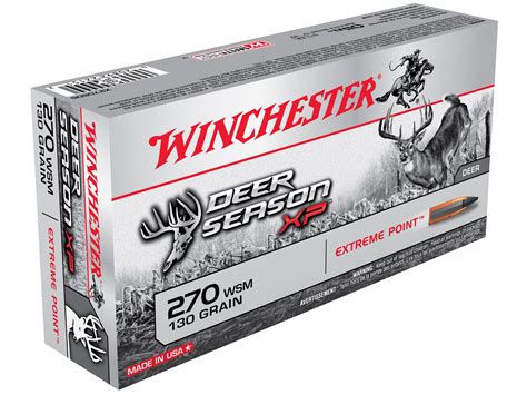 Winchester Deer Season Xp Ammo 270 Winchester Short Mag Wsm 130