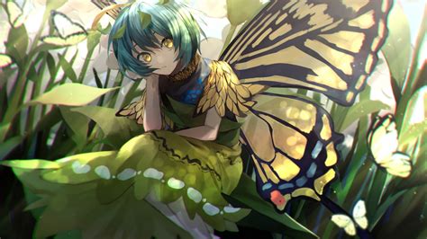Fairy Otoshiro Kosame Green Butterfly Girl Anime Manga Hd Wallpaper