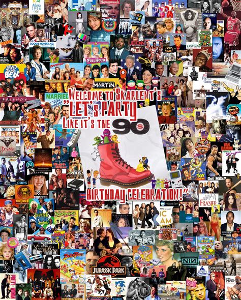 Lets Party Like Its The 90s Poster Collage I Made