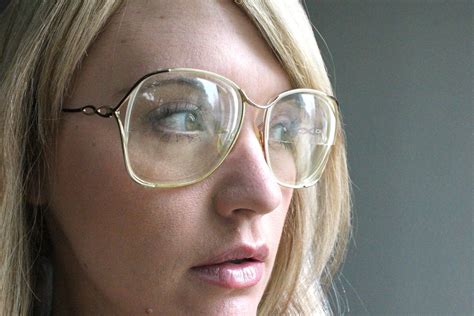 Vintage 70s Oversized Gold Wire Eyeglasses Frames Med School Eyeglasses For Women Gold Wire