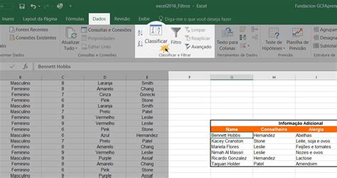 Excel 2016 Como Classificar E Filtrar Dados No Excel 2016