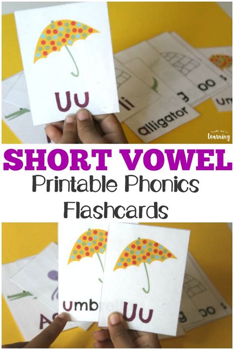 Free Short Vowel Printable Phonics Flashcards Thrifty Homeschoolers