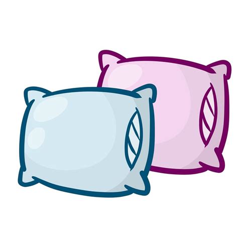 Set Of Pillows Large And Small Object Cartoon Flat Illustration