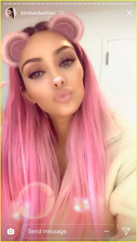 Kim Kardashian Dyes Her Hair Pink Ditches Her Blonde Locks Photo
