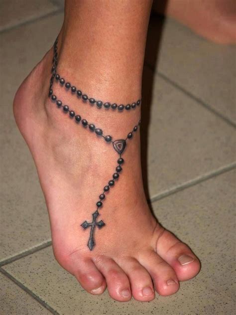 Inspirasi 25 Ankle Chain Tattoos