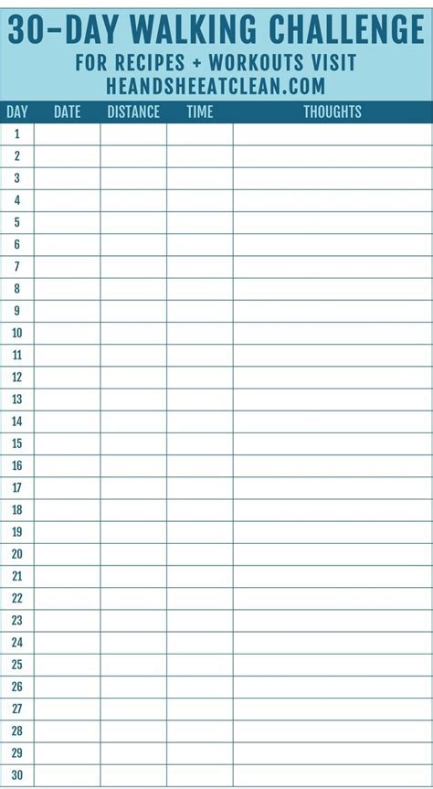30 Day Fitness Challenges Printable Charts Best Calendar Example
