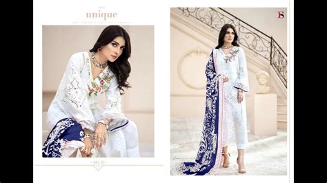 Maria B Gold Deepsy Pakistani Salwar Suits Cotton Embroidery Work Festive Wear Manufacturer