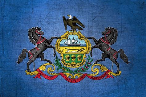 Pennsylvanian Flag Metal Flag Of Pennsylvania Download It For Free