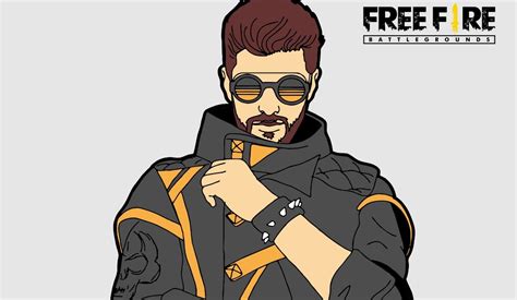 Dj Alok Free Fire Games Character Vector