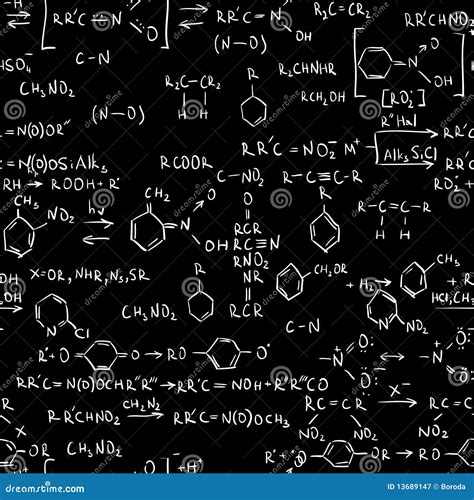 Chemistry Formulas Of Chemical Elements Molecules Instruments