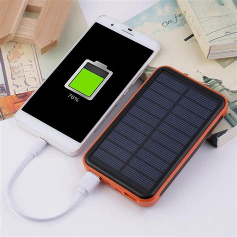 Waterproof Portable Solar Power Bank Dual Usb Solar Charger Portable Solar Power Solar