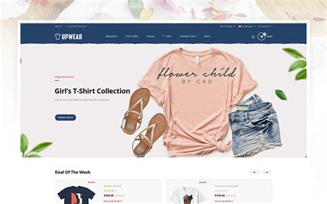 Upwear Tshirt And Clothes Store Opencart Responsive Template