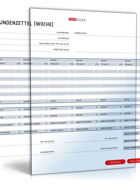 Die shareware stundenzettel erstellt arbeitsnachweise auf dem rechner. Stundenzettel als Wochenübersicht - Muster-Vorlage zum ...