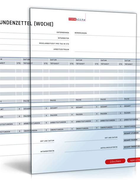 Stundenlohn zeiterfassung haushalte teilchen zettel aktion vorlagen software youtube. Stundenzettel als Wochenübersicht - Muster-Vorlage zum ...