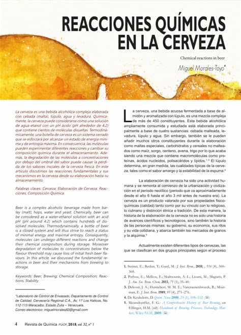 Igualación de reacciones químicas con ejercicios y soluciones. (PDF) REACCIONES QUÍMICAS EN LA CERVEZA