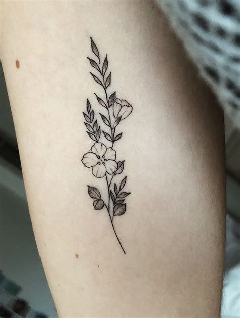 tiny wildflower by dalmontt tattoos tattoos for women flowers flower tattoo