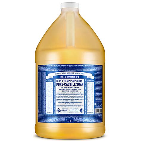 Dr Bronners Peppermint Castile Liquid Soap 38l