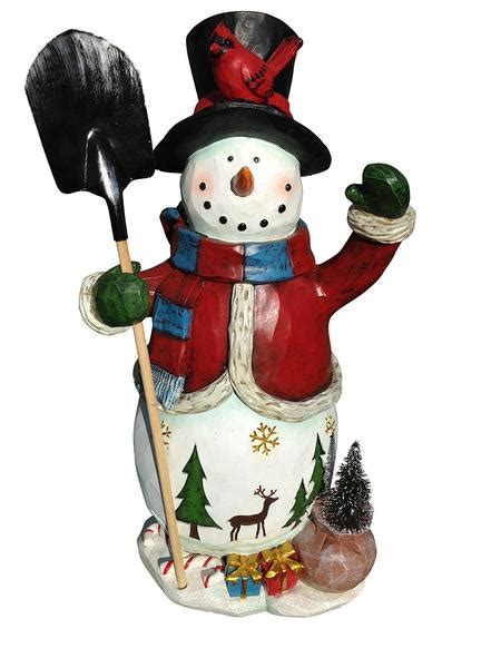 Constructed with durable materials, this snowman decor is built for lasting use. 20" Tall Christmas Snowman Figure, Hand Painted, Artisan ...