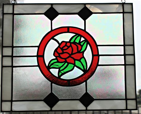 This Stained Glass Rose Window Panel Was Crafted For A Customer Now